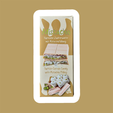 Tablette de Chocolat Blanc Barbe à Papa & Pistache – Importée de Turquie